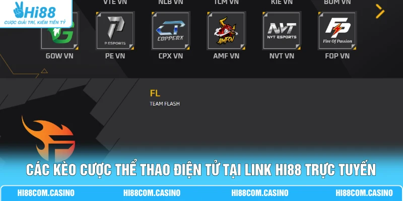 Các kèo cược thể thao điện tử tại Link Hi88 trực tuyến