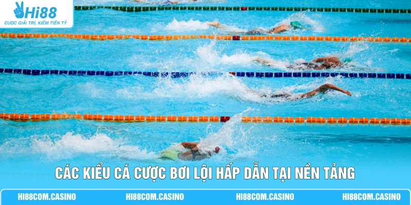 Các kiểu cá cược bơi lội hấp dẫn tại nền tảng