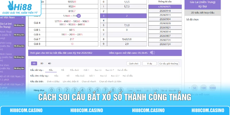 Cách soi cầu bắt xổ số thành công thắng