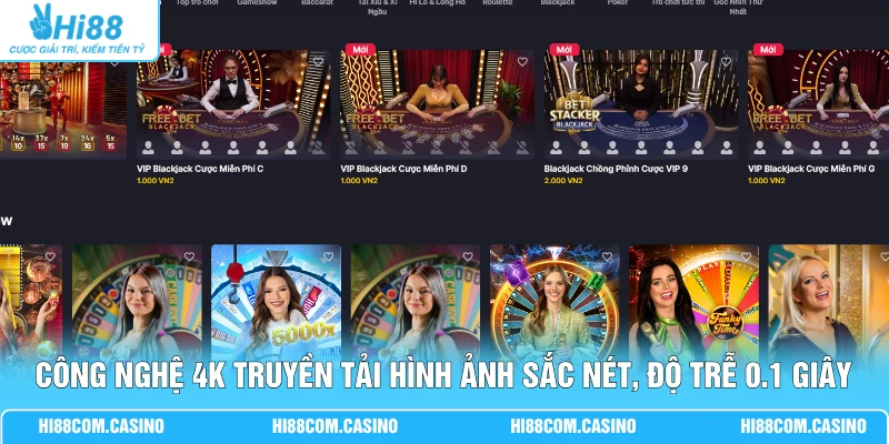Công nghệ 4K truyền tải hình ảnh sắc nét, độ trễ 0.1 giây