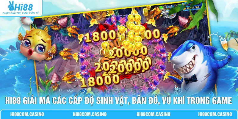 Hi88 giải mã các cấp độ sinh vật, bản đồ, vũ khí trong game