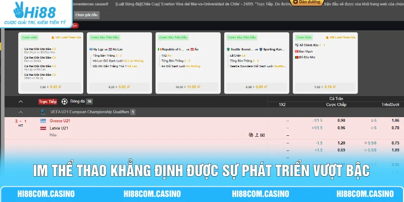 IM thể thao khẳng định được sự phát triển vượt bậc
