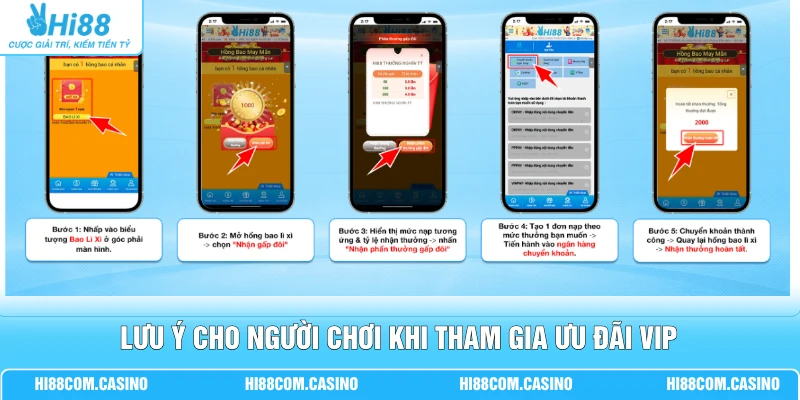 Lưu ý cho người chơi khi tham gia ưu đãi VIP