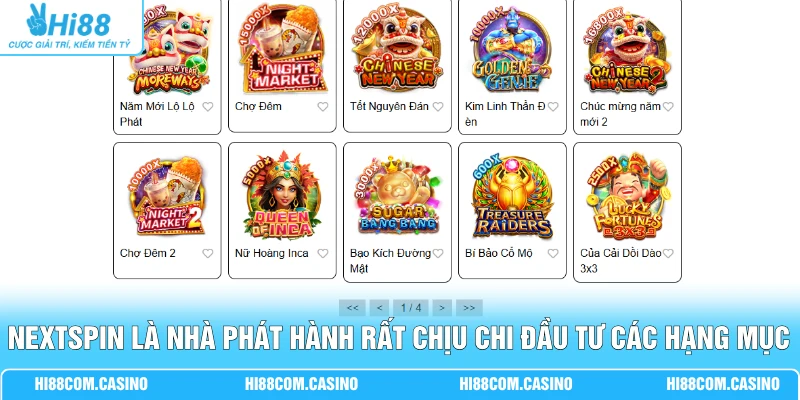NextSpin là nhà phát hành rất chịu chi đầu tư các hạng mục