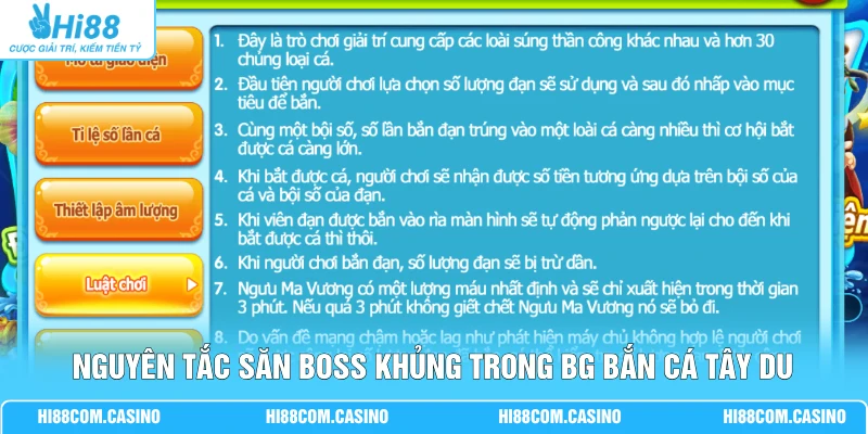 Nguyên tắc săn Boss khủng trong BG bắn cá Tây Du