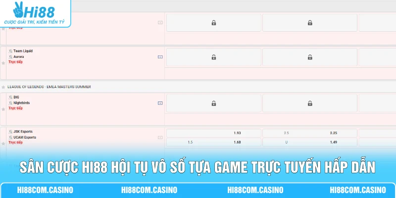 Sân cược Hi88 hội tụ vô số tựa game trực tuyến hấp dẫn