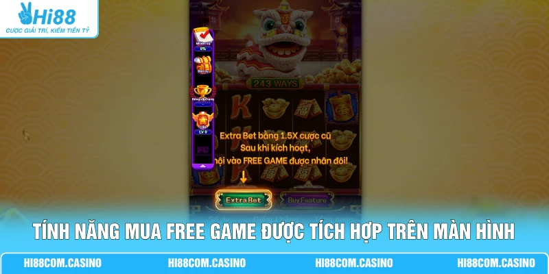 Tính năng mua Free Game được tích hợp trên màn hình trò chơi