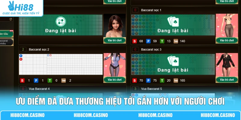 Ưu điểm đã đưa thương hiệu tới gần hơn với người chơi